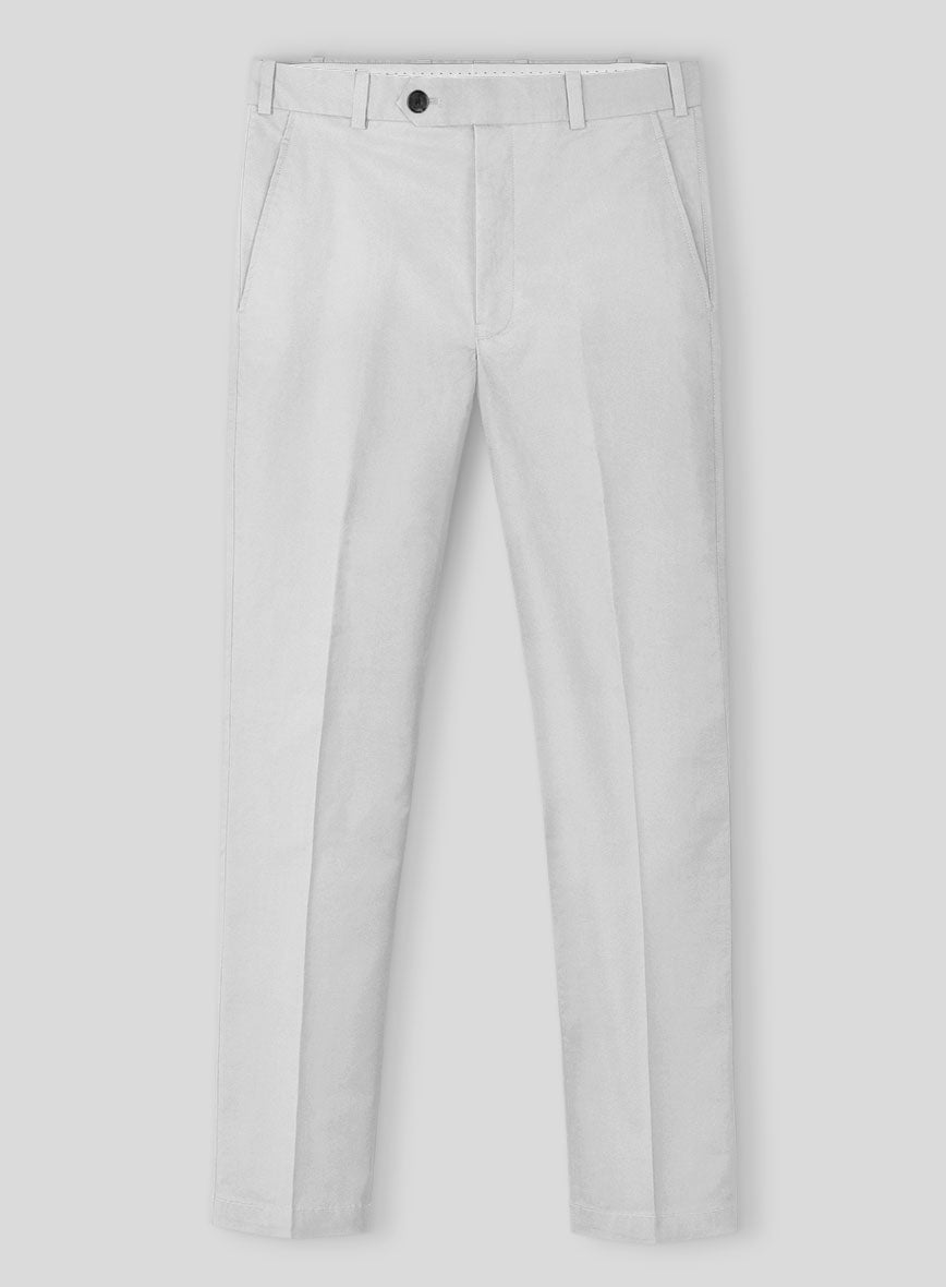 Gray Napoli Stretch Light Weight Cotton Pants - StudioSuits