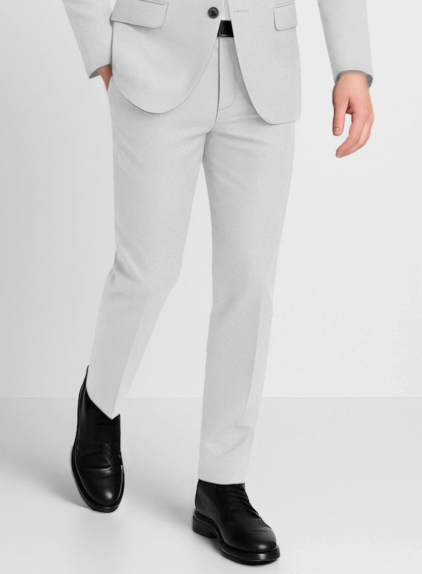 Gray Napoli Stretch Light Weight Cotton Pants - StudioSuits
