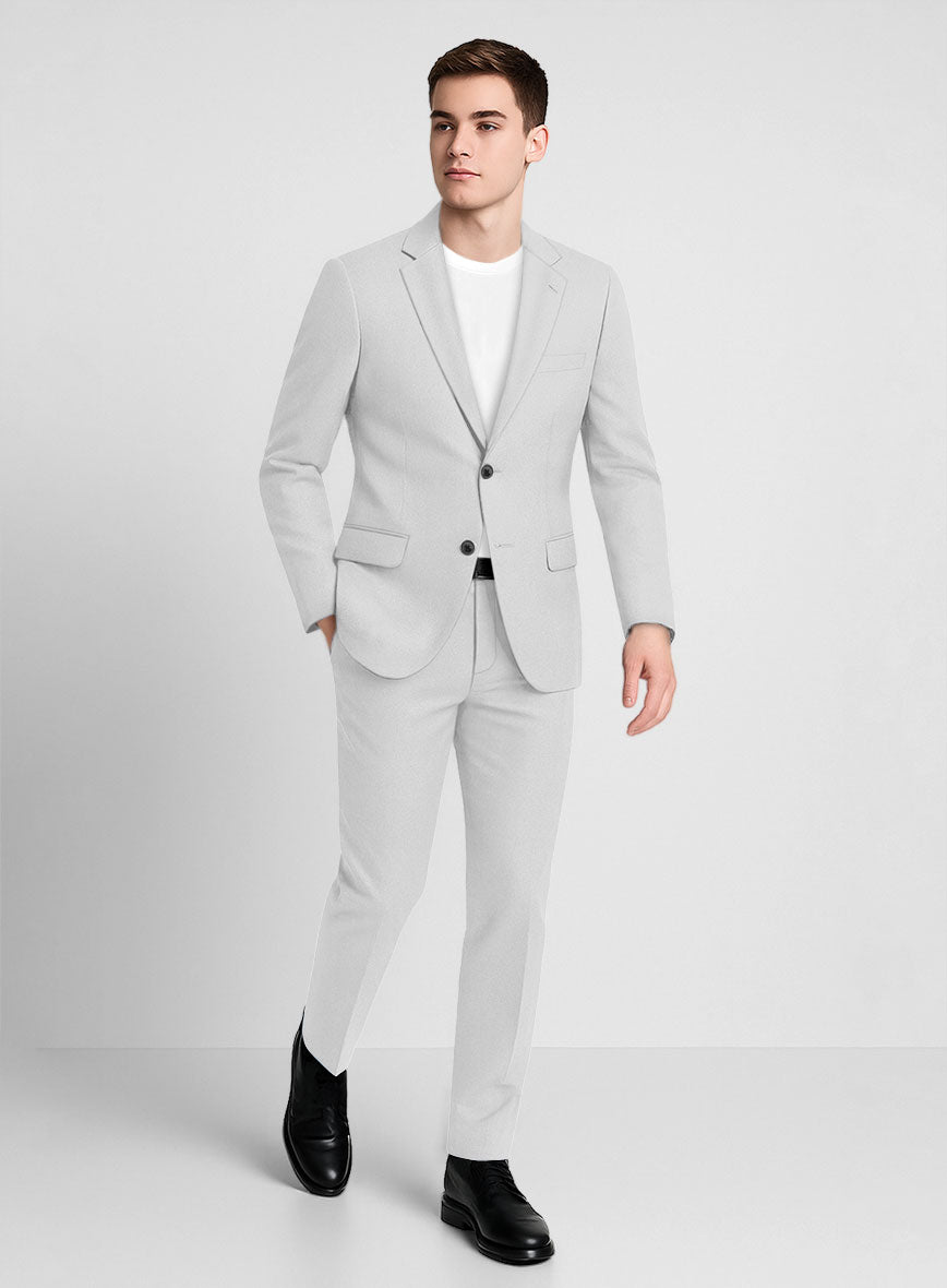 Gray Napoli Stretch Light Weight Cotton Suit - StudioSuits