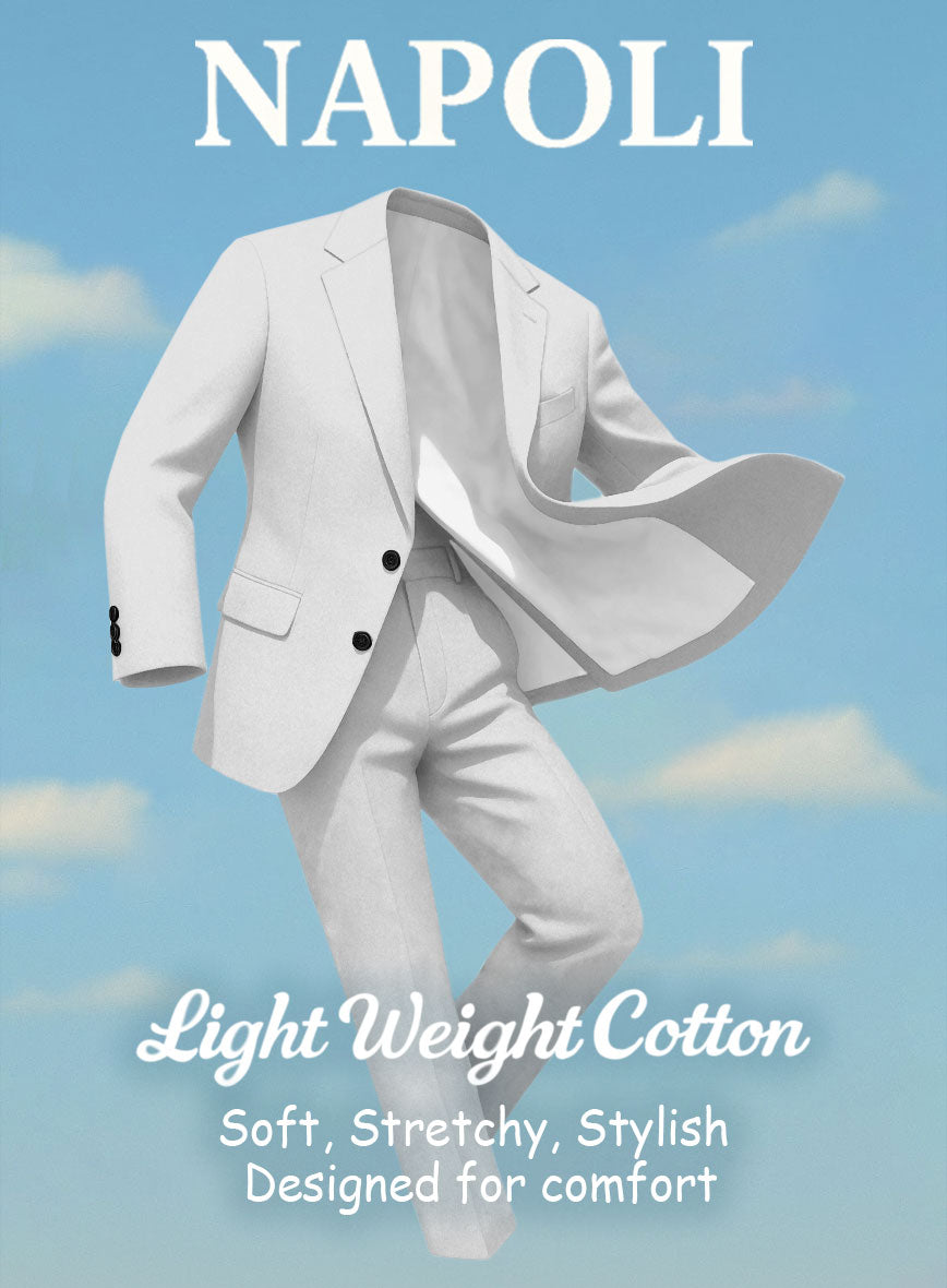 Gray Napoli Stretch Light Weight Cotton Suit - StudioSuits