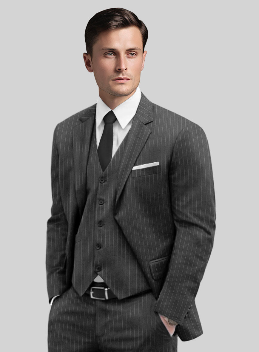 Gray Pinstripe Suit – StudioSuits