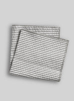 Pocket Square - Gray Seersucker - StudioSuits
