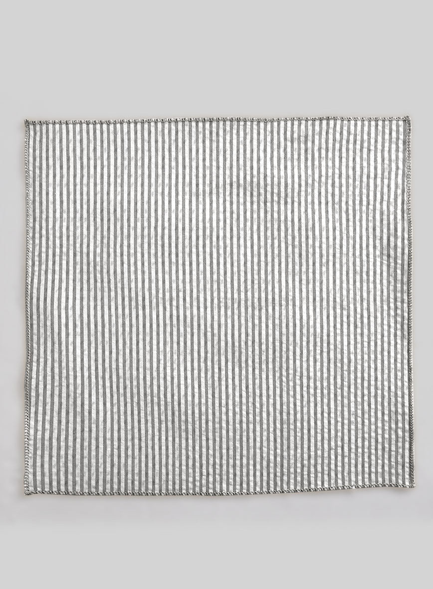 Pocket Square - Gray Seersucker - StudioSuits