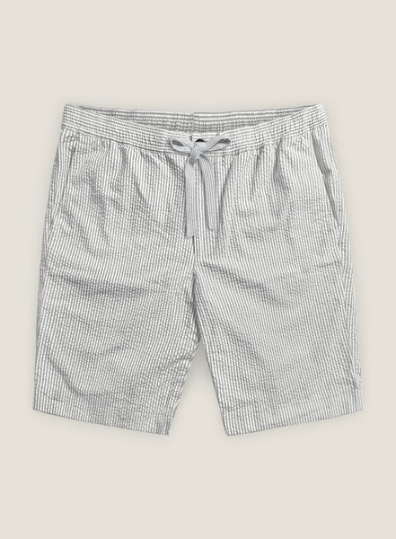 Gray Seersucker Shorts – StudioSuits