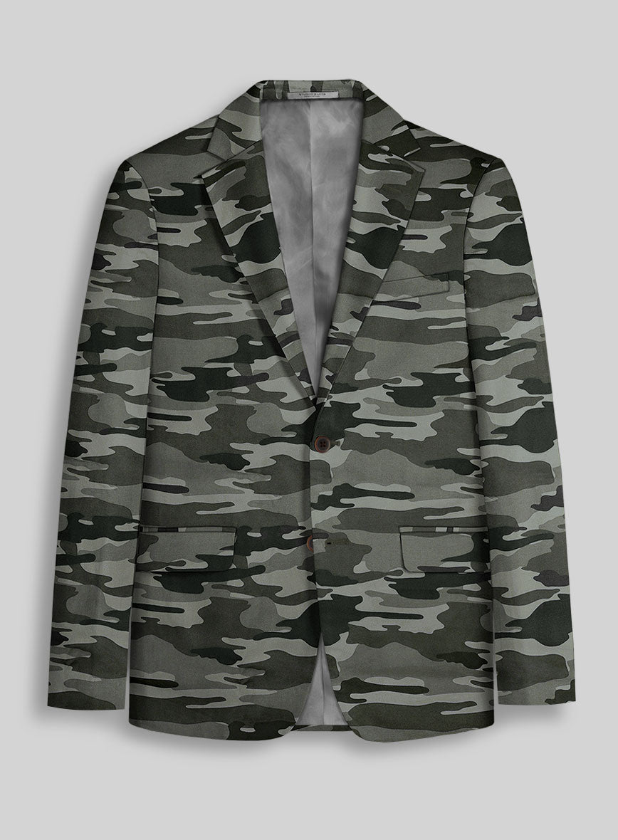 Gray Stretch Camo Jacket