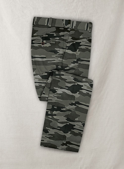 Gray Stretch Camo Pants - StudioSuits