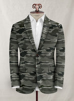 Gray Stretch Camo Suit - StudioSuits