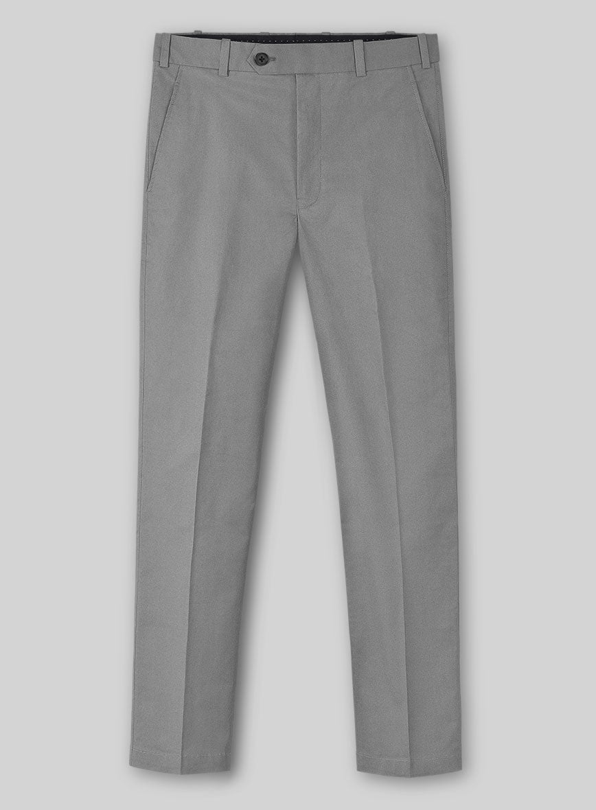 Gray Stretch Chino Pants - StudioSuits