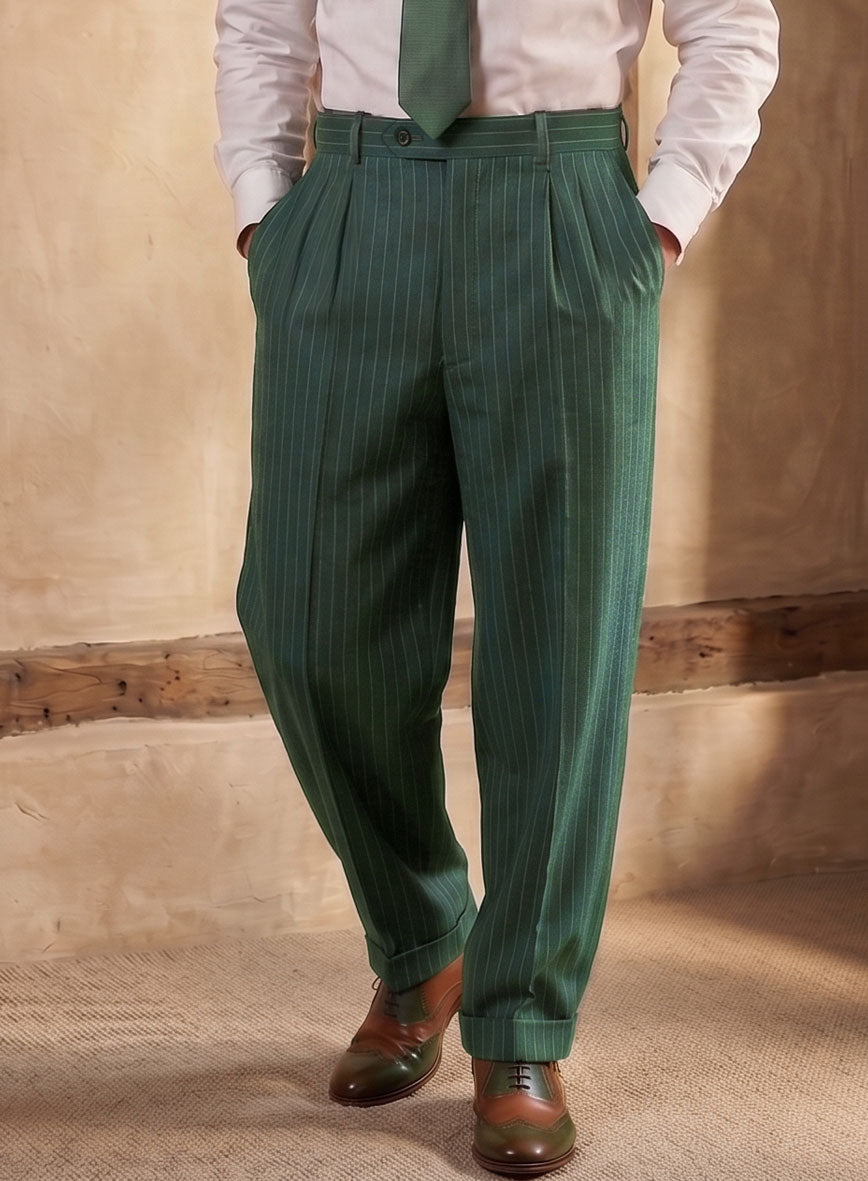 Green Pinstripe Zoot Suit - StudioSuits