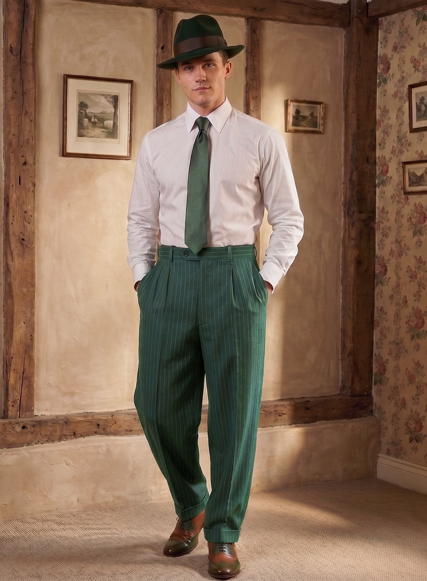 Green Pinstripe Zoot Suit - StudioSuits