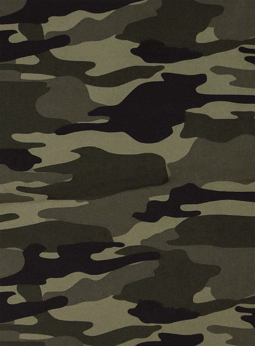 Green Stretch Camo Cargo Pants - StudioSuits