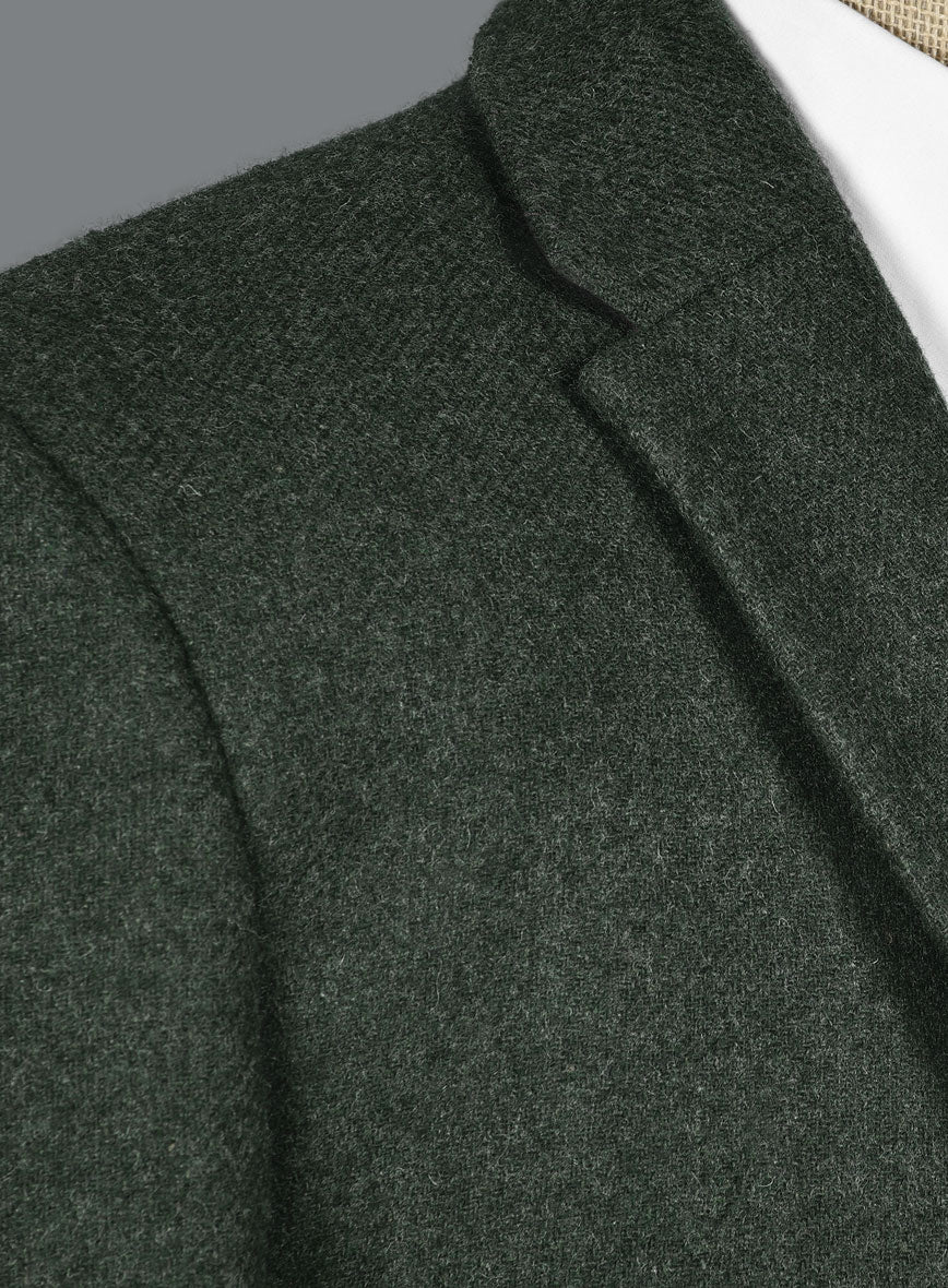 Green Heavy Tweed Jacket - StudioSuits