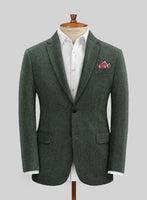 Green Heavy Tweed Jacket - StudioSuits