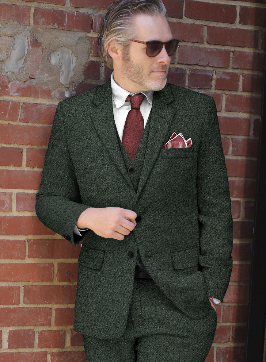 Green Heavy Tweed Jacket - StudioSuits