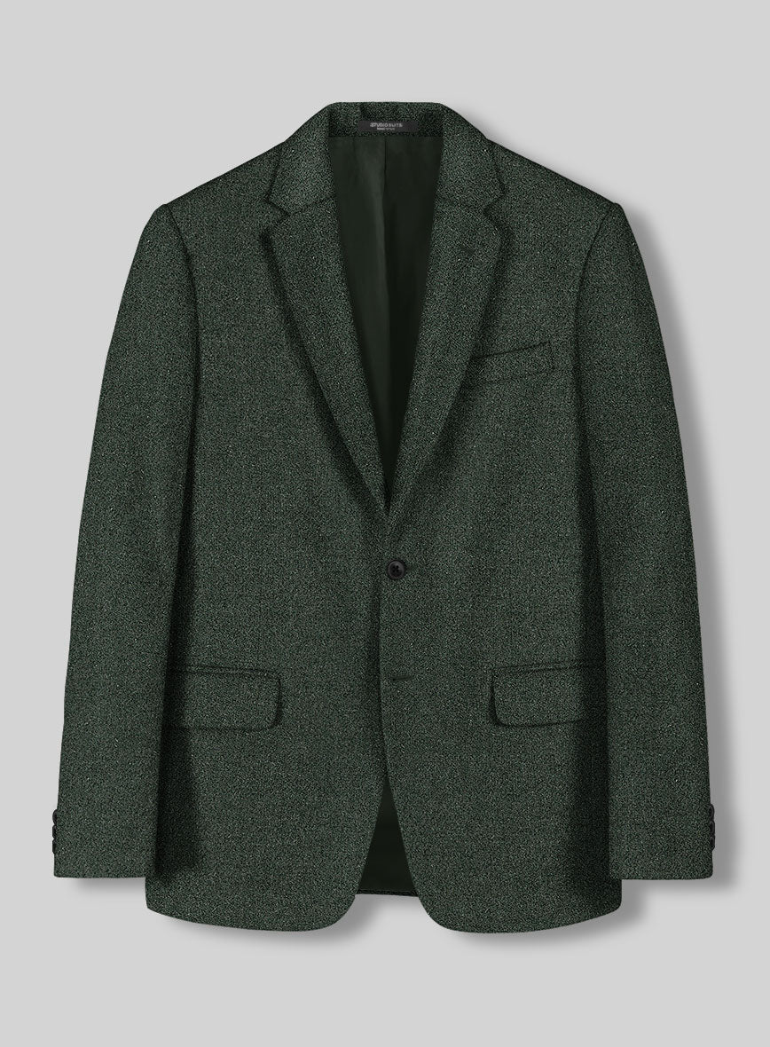 Green Heavy Tweed Jacket - StudioSuits