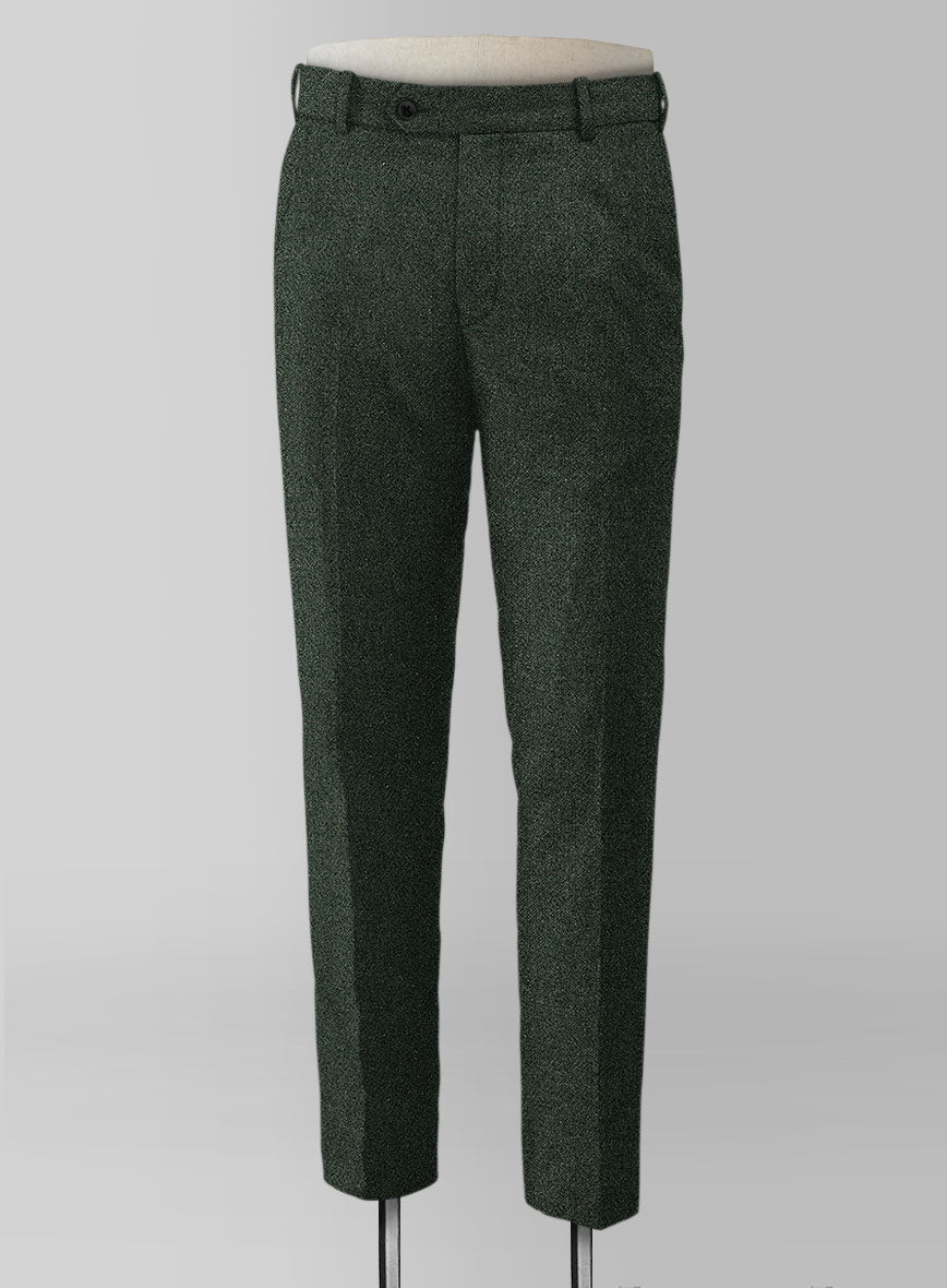 Green Heavy Tweed Pants StudioSuits
