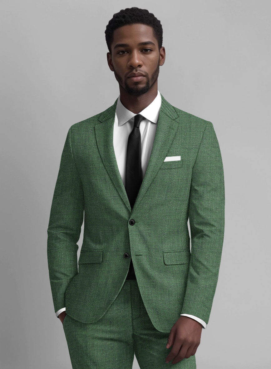 Green Hopsack Suit - StudioSuits