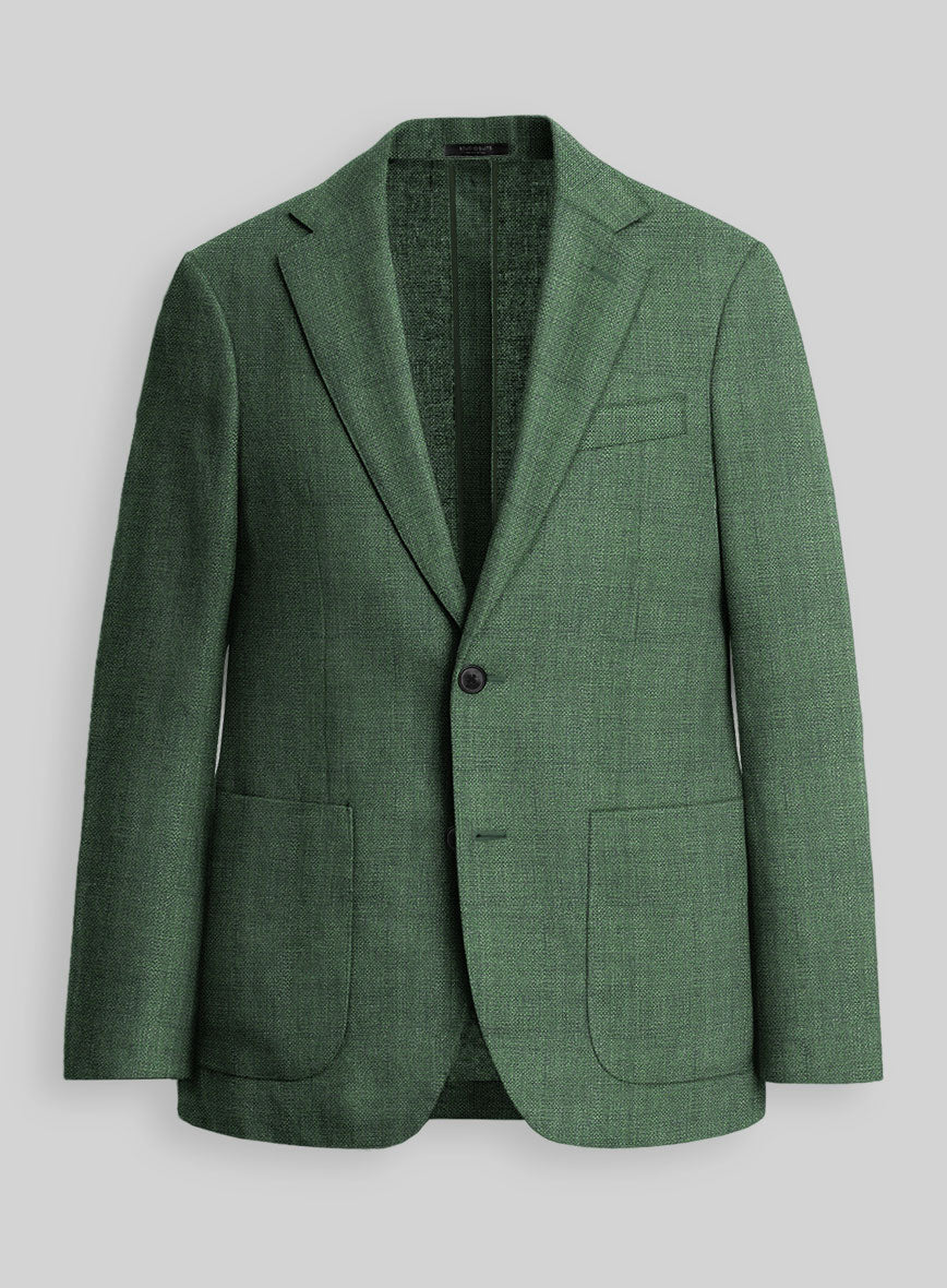 Green Hopsack Unlined Blazer - StudioSuits