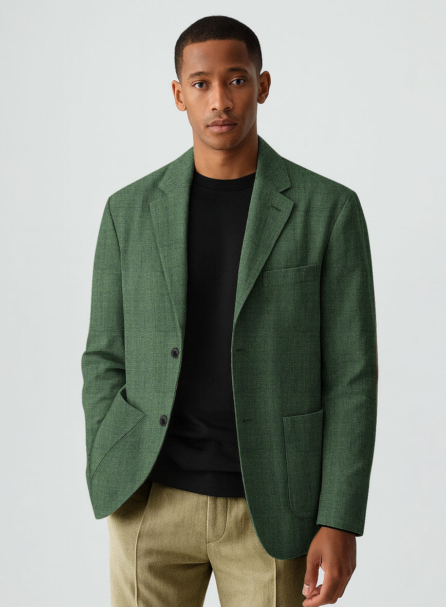 Green Hopsack Unlined Blazer - StudioSuits