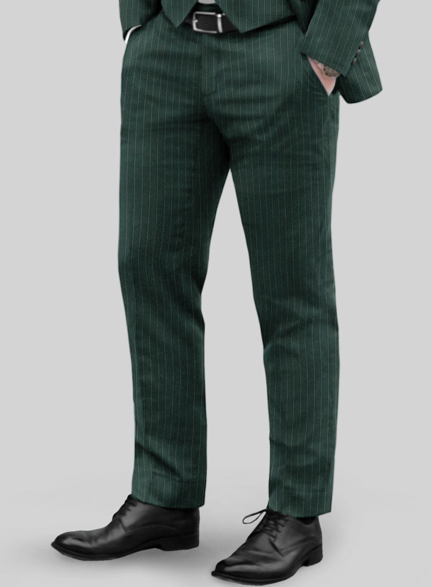 Green Pinstripe Pants StudioSuits Green Pinstripe Pants StudioSuits