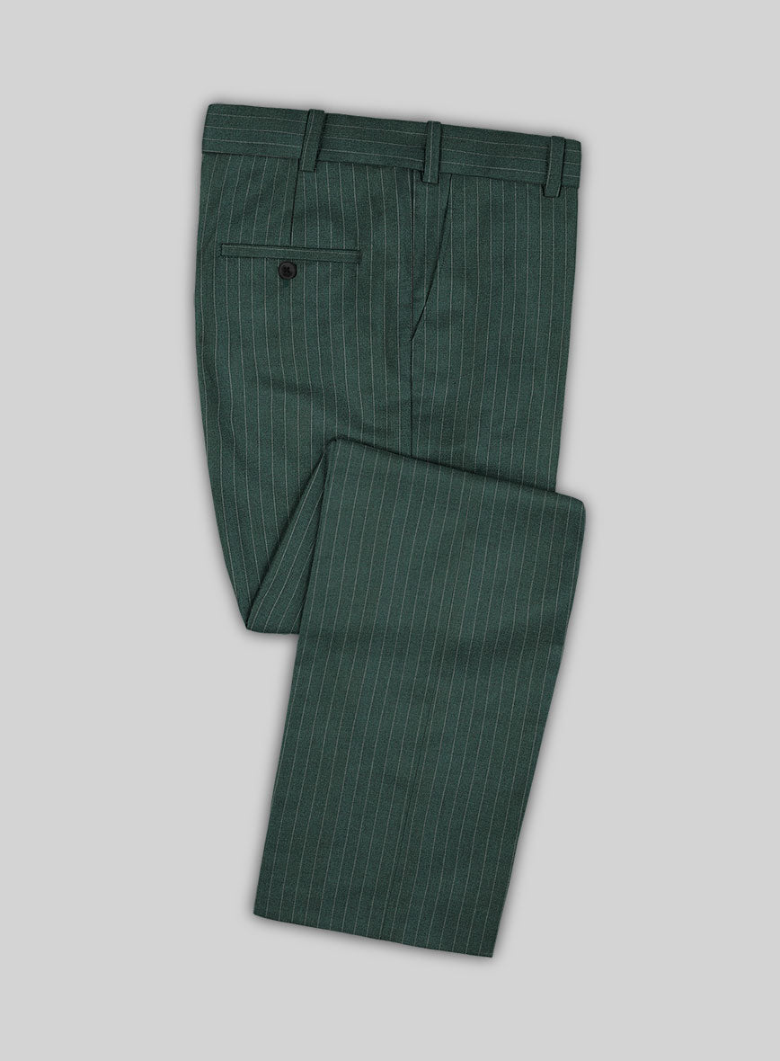 Green Pinstripe Pants - StudioSuits