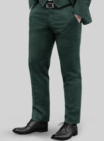 Green Pinstripe Pants - StudioSuits