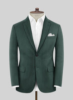 Green Pinstripe Jacket - StudioSuits