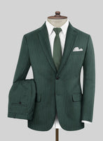 Green Pinstripe Suit - StudioSuits