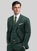 Green Pinstripe Suit - StudioSuits