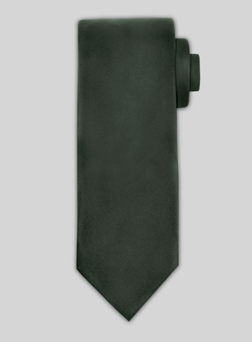 Green Satin Tie - StudioSuits