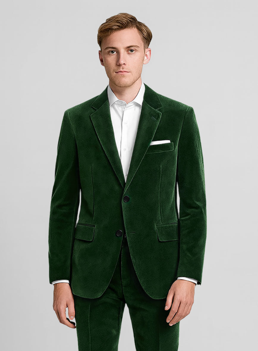 Green Velvet Jacket - StudioSuits