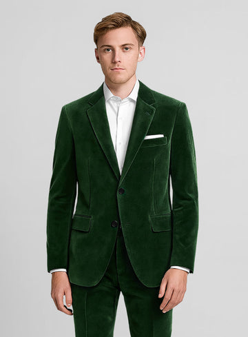 Green Velvet Jacket - StudioSuits