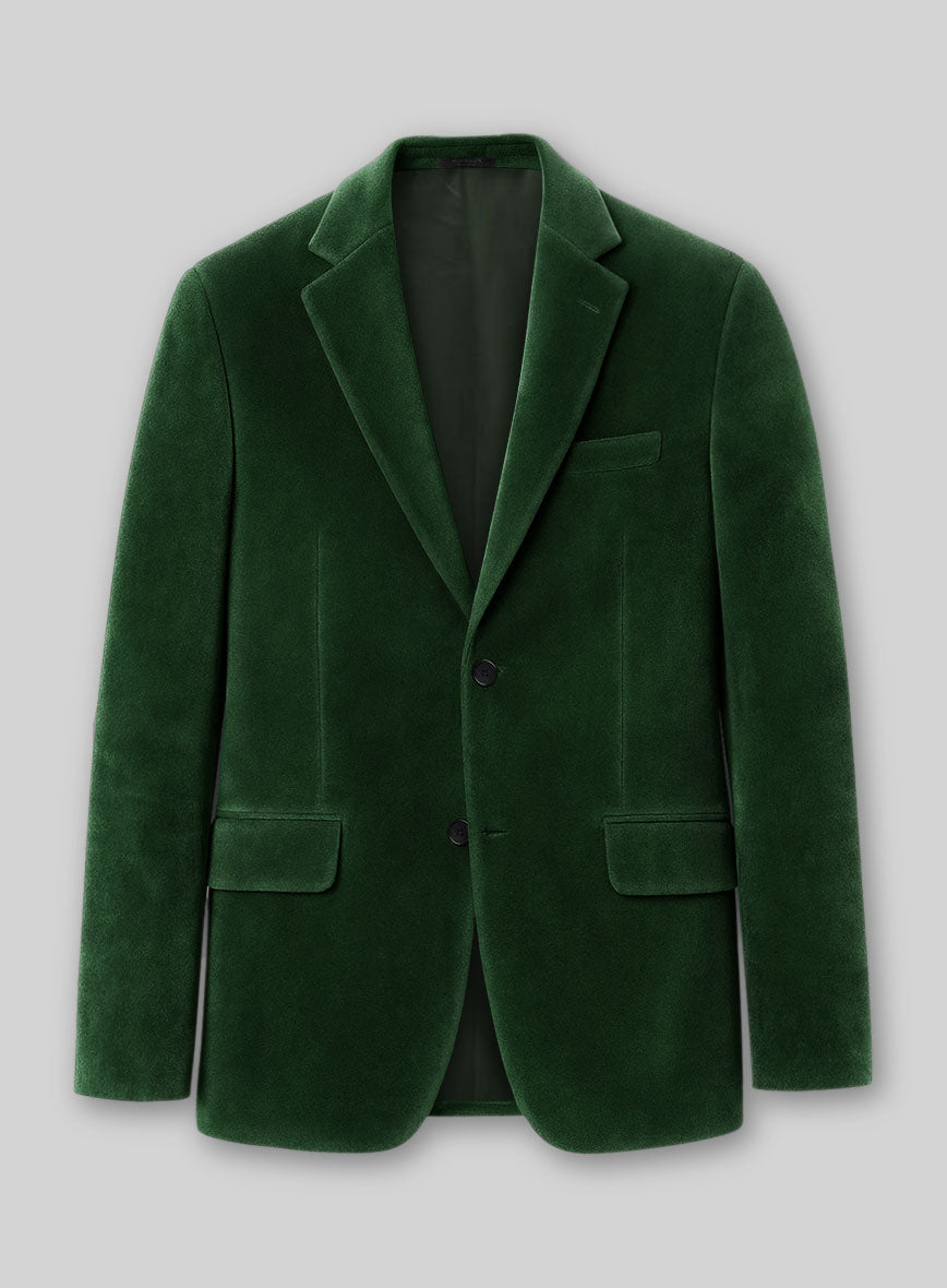 Green Velvet Jacket - StudioSuits