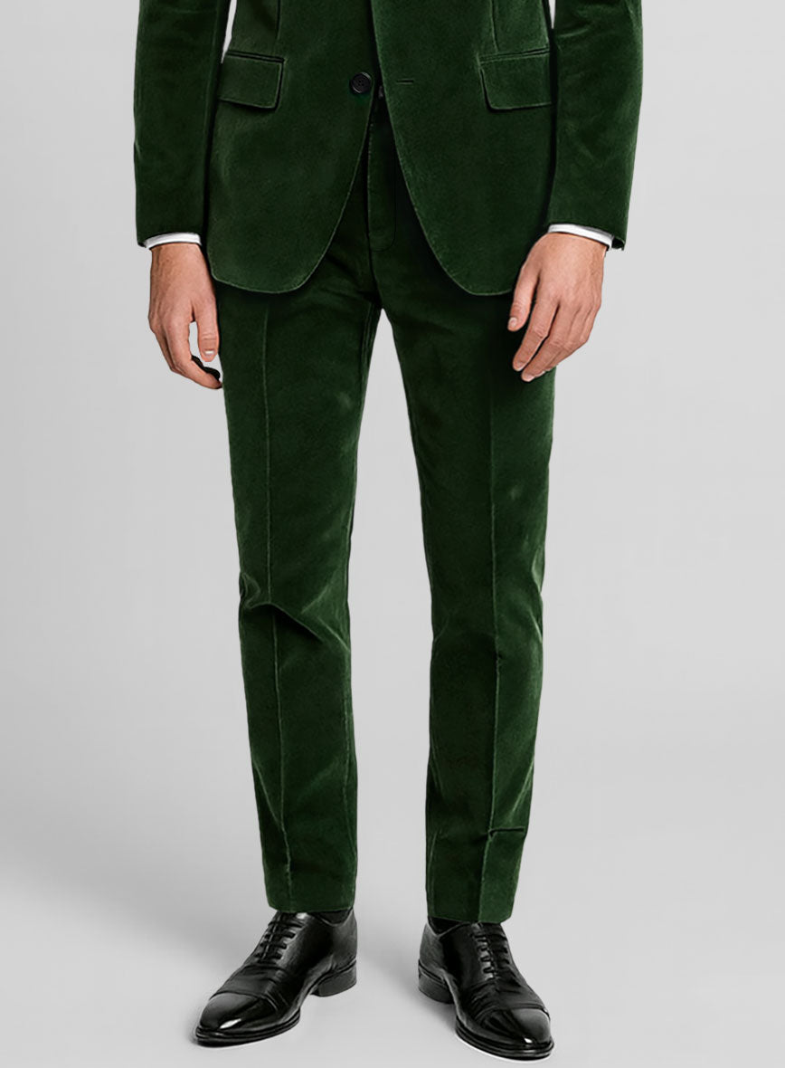 Green Velvet Pants - StudioSuits