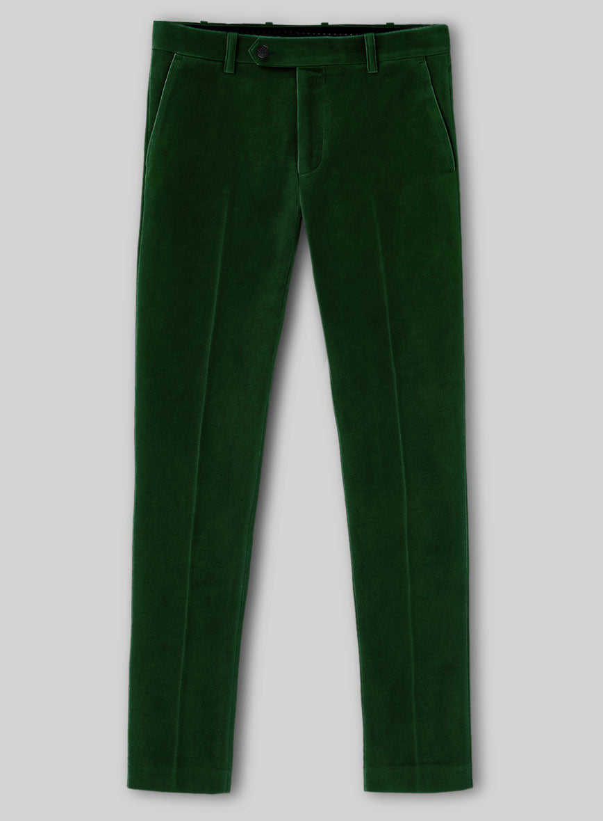 Green Velvet Pants - StudioSuits