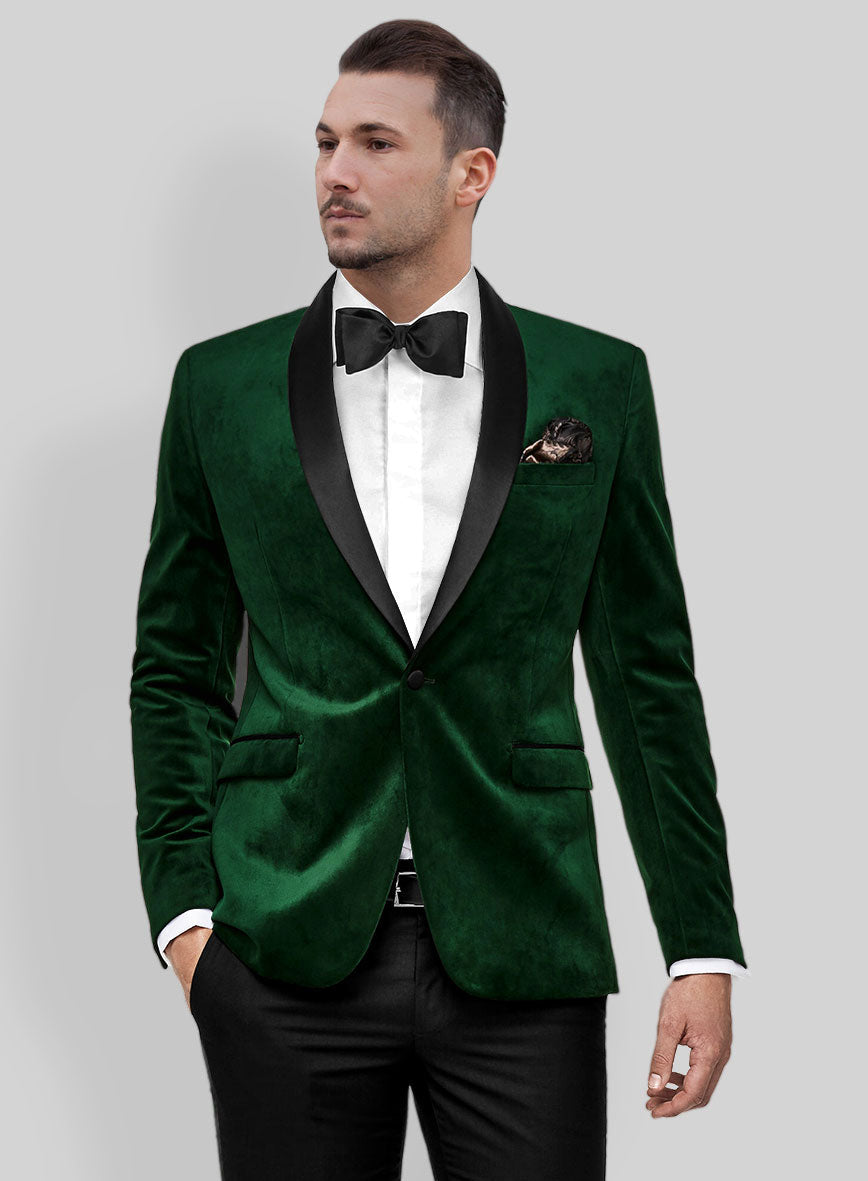 Green Velvet Tuxedo Jacket – StudioSuits
