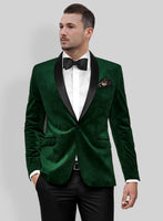 Green Velvet Tuxedo Jacket - StudioSuits