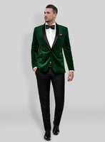 Green Velvet Tuxedo Suit - StudioSuits