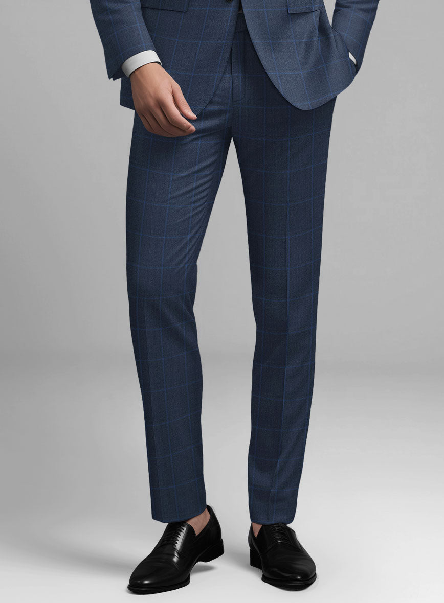 Guabello Blue Glen Pants - StudioSuits