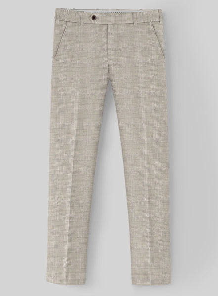 Guabello Beige Prince Of Wales Pants – StudioSuits