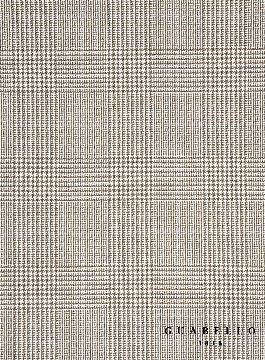 Guabello Beige Prince Of Wales Suit - StudioSuits