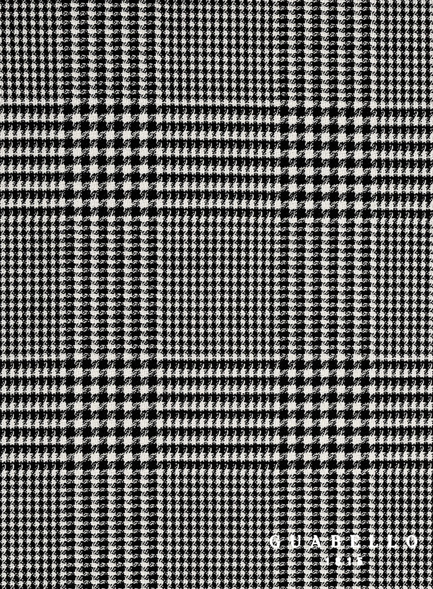 Guabello Black & White Wool Jersey Suit - StudioSuits