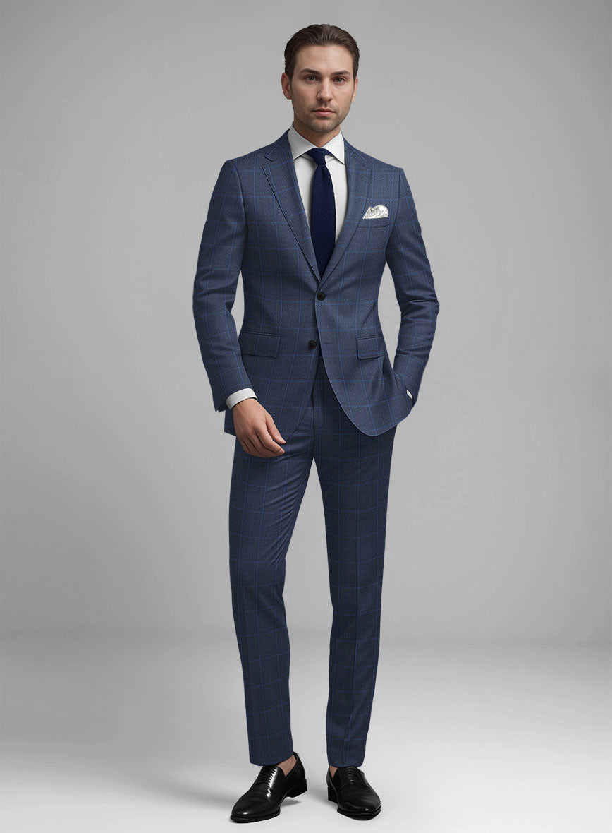 Guabello Blue Glen Suit - StudioSuits