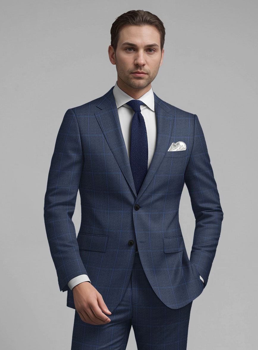 Guabello Blue Glen Suit - StudioSuits