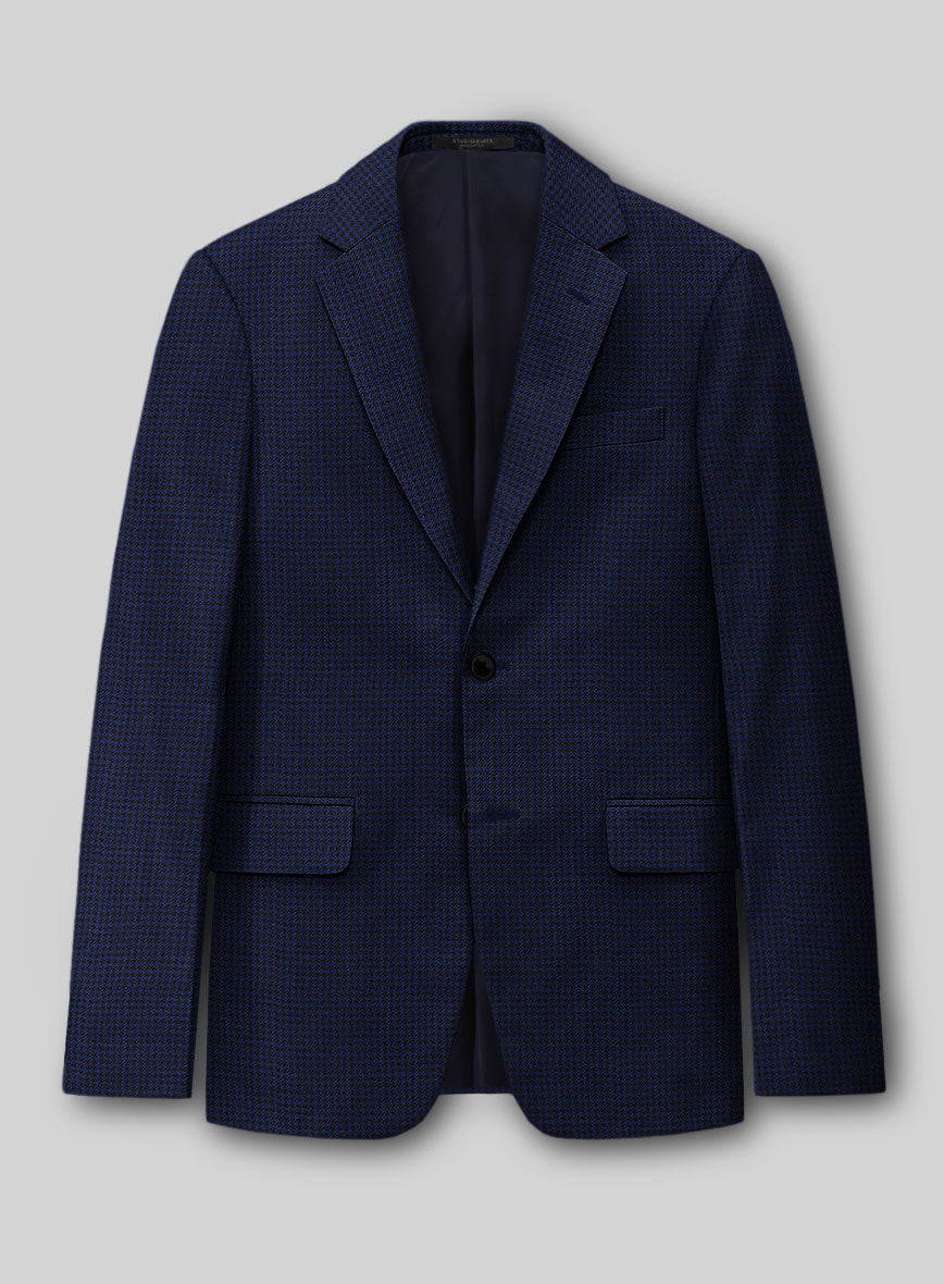 Guabello Blue Houndstooth Jacket - StudioSuits