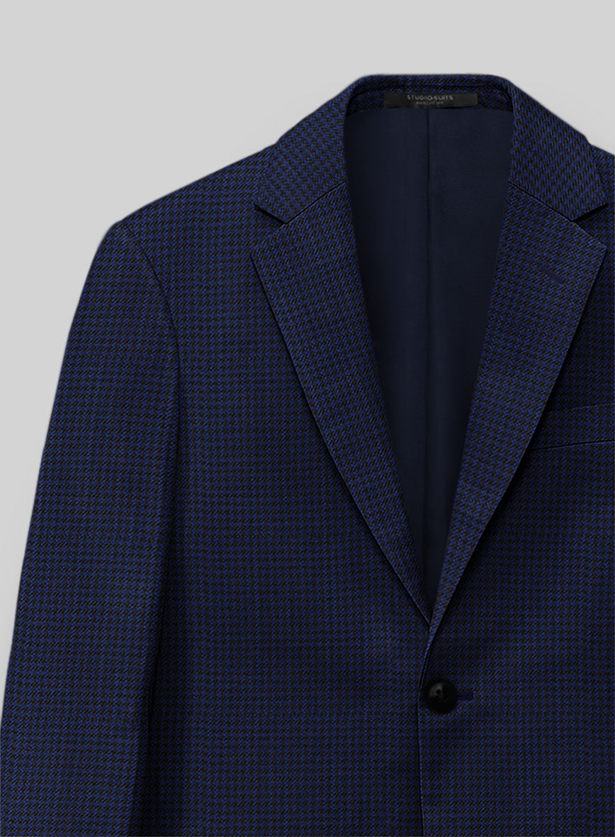 Guabello Blue Houndstooth Jacket - StudioSuits