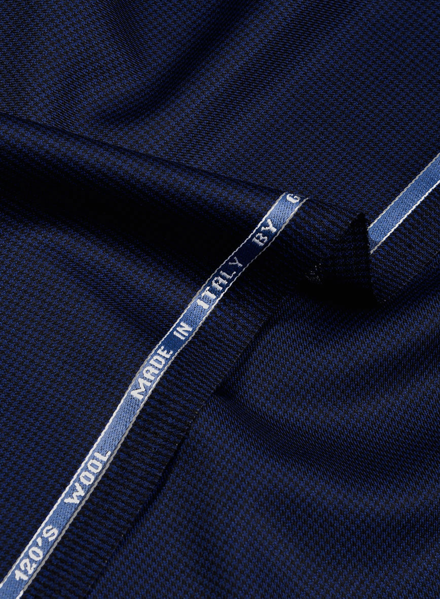 Guabello Blue Houndstooth Pants - StudioSuits