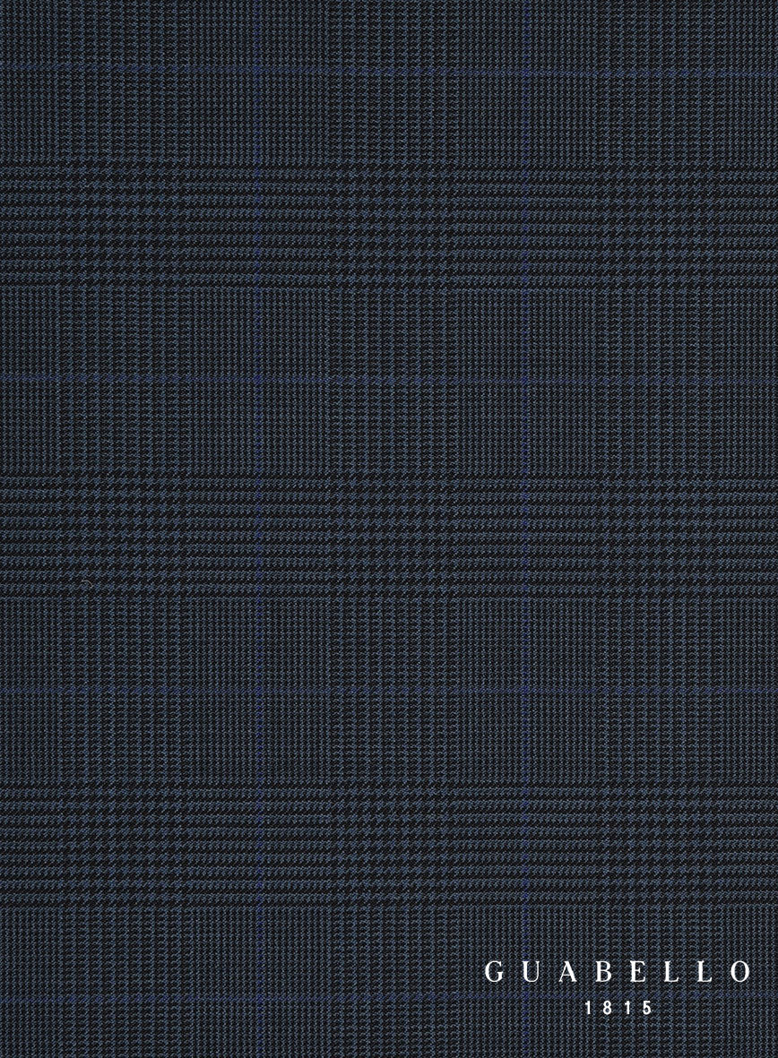 Guabello Blue Prince Of Wales Pants - StudioSuits