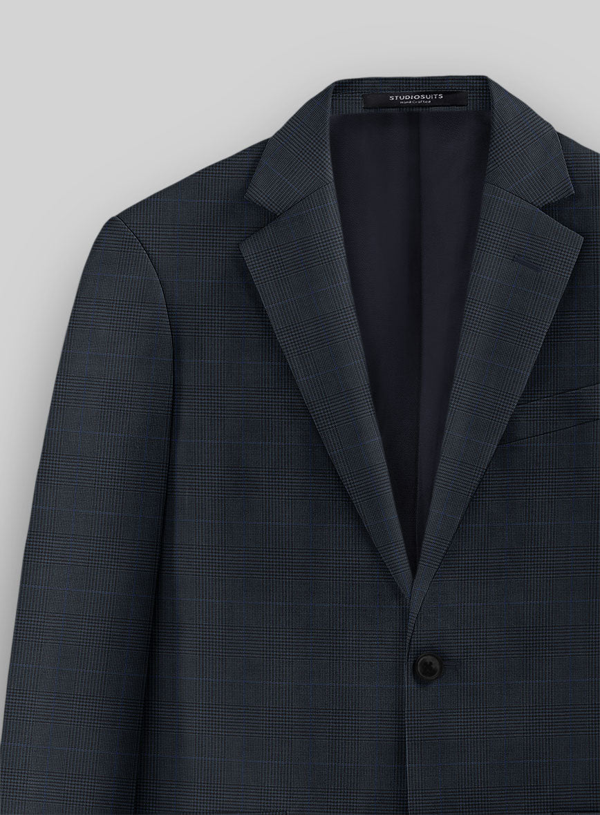Guabello Blue Prince Of Wales Suit - StudioSuits