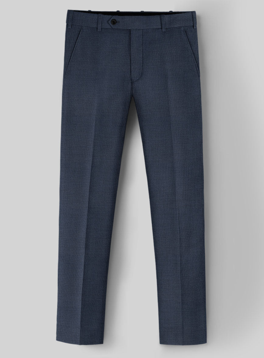 Guabello Blue Sharkskin Pants - StudioSuits